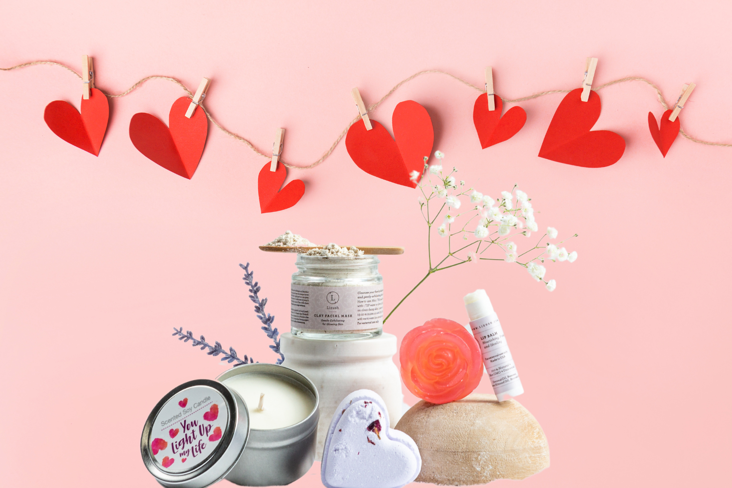 Natural Skincare Gift Box, Cute LOVE Special Gift Box