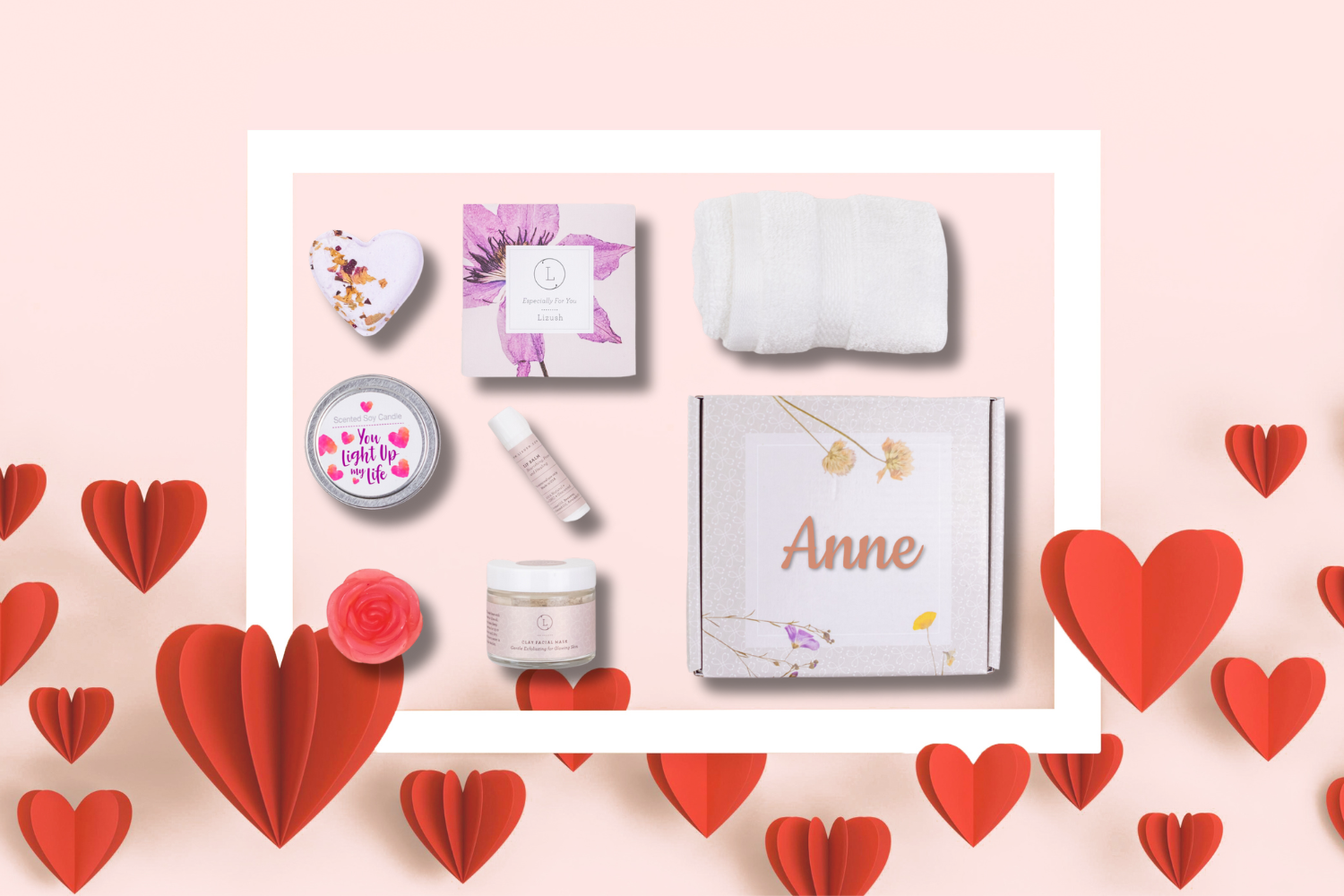 Natural Skincare Gift Box, Cute LOVE Special Gift Box