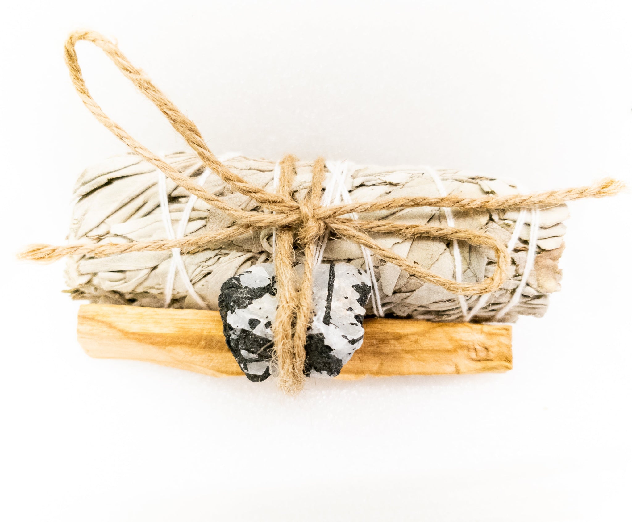 Palo Santo, Sage & Crystal Smudging Bundle