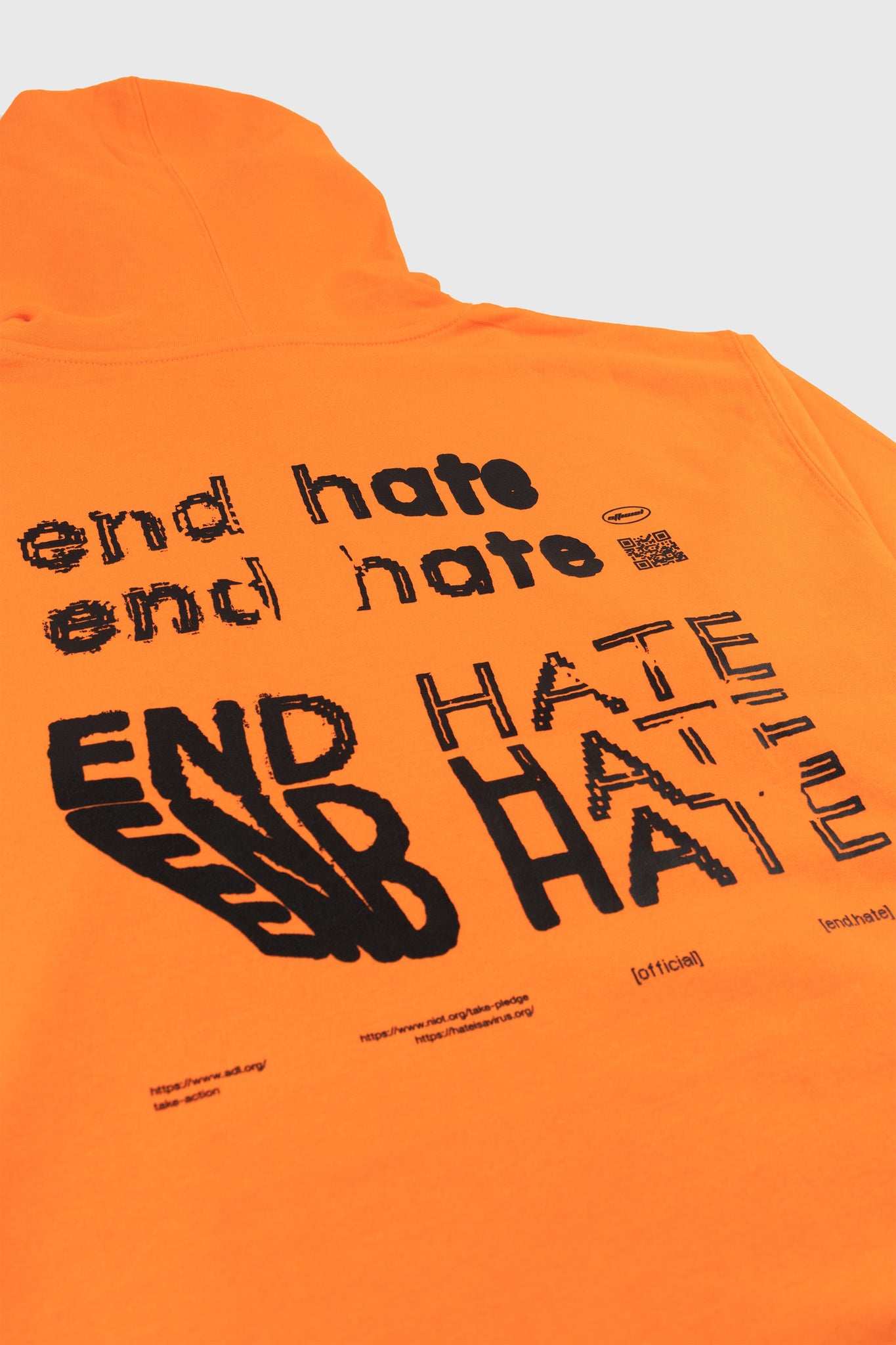 End Hate - Take Action Hooded Sweatshirt (Orange)