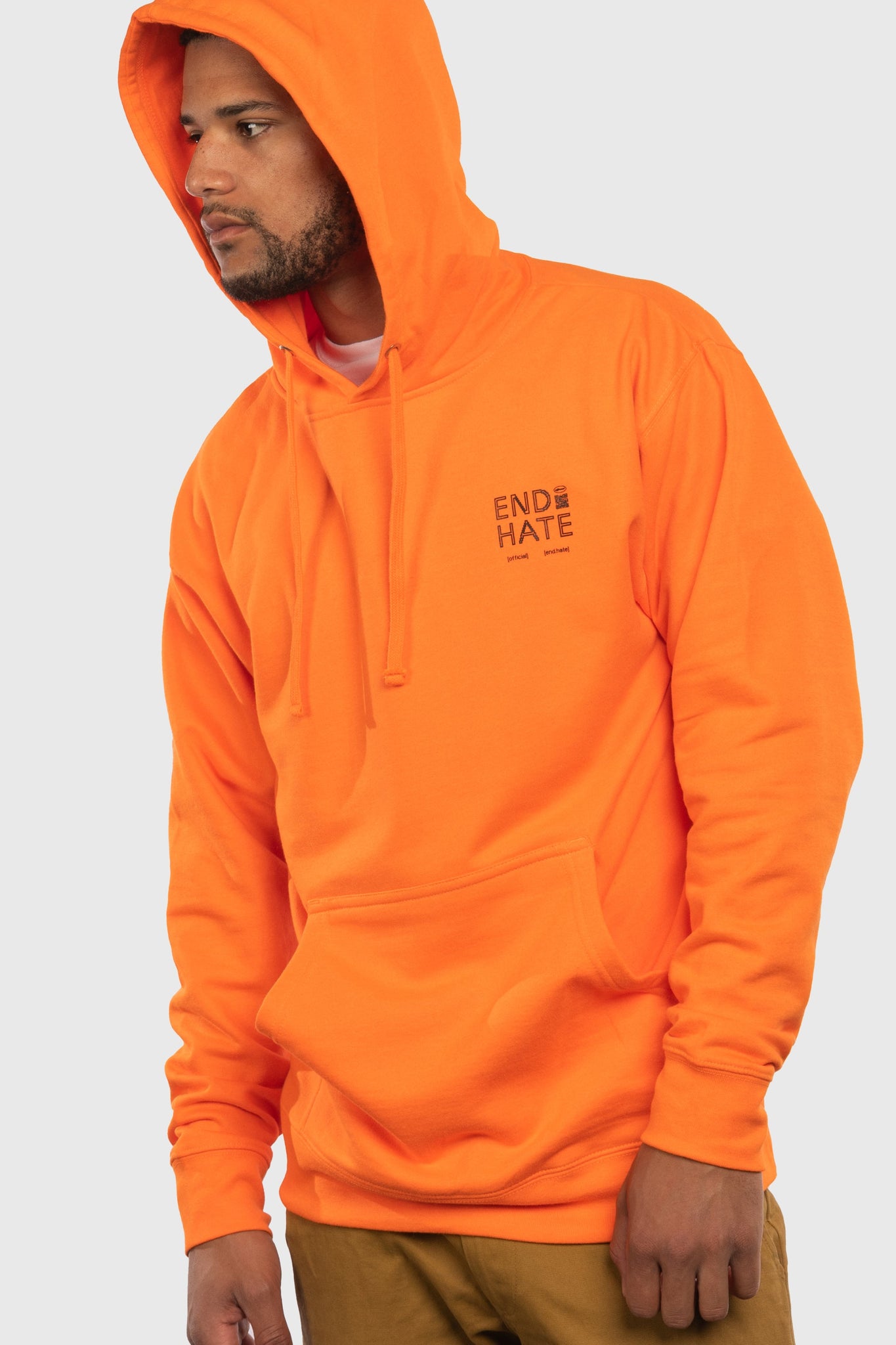 End Hate - Take Action Hooded Sweatshirt (Orange)