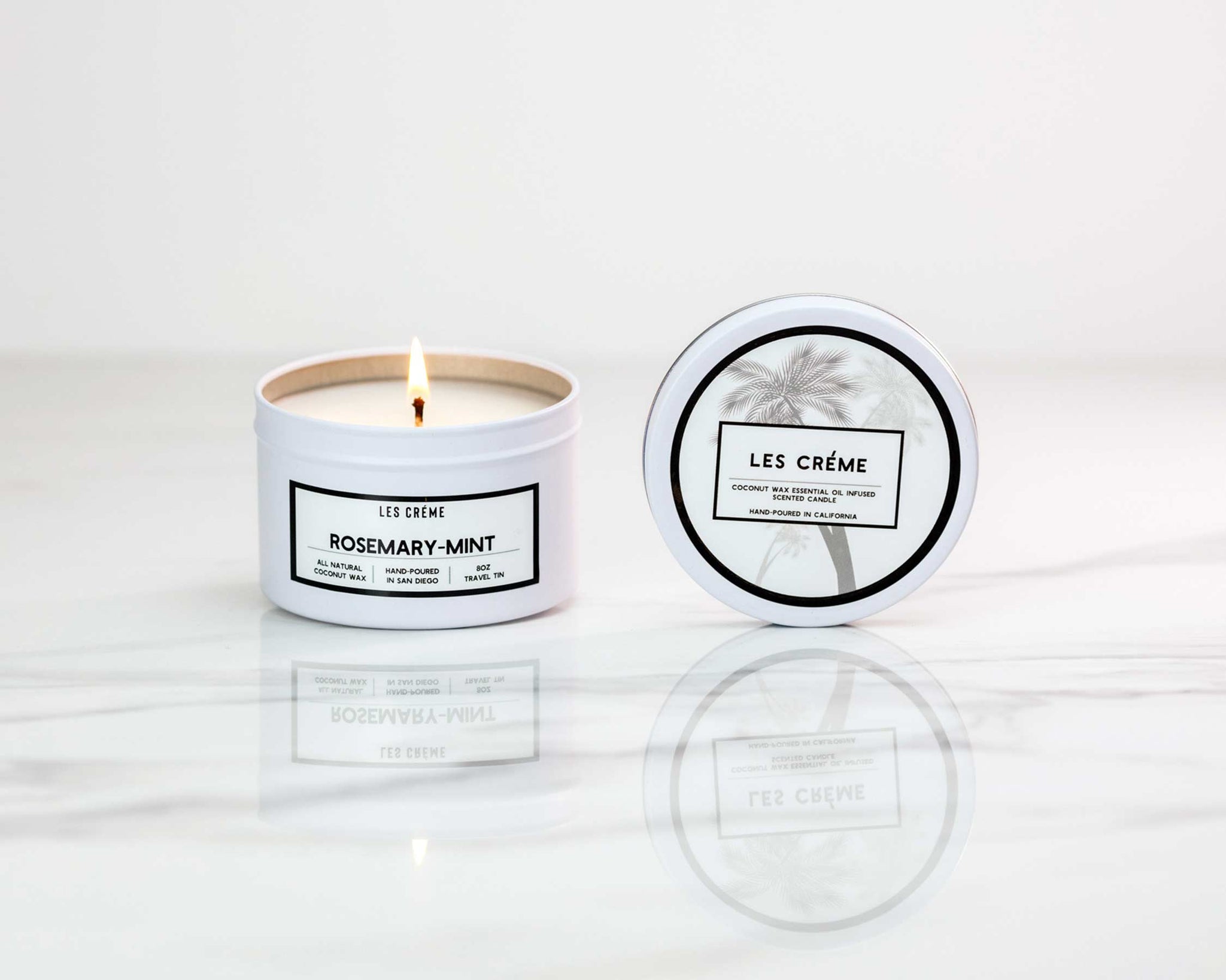 Rosemary Mint Scent Coconut Wax Candle