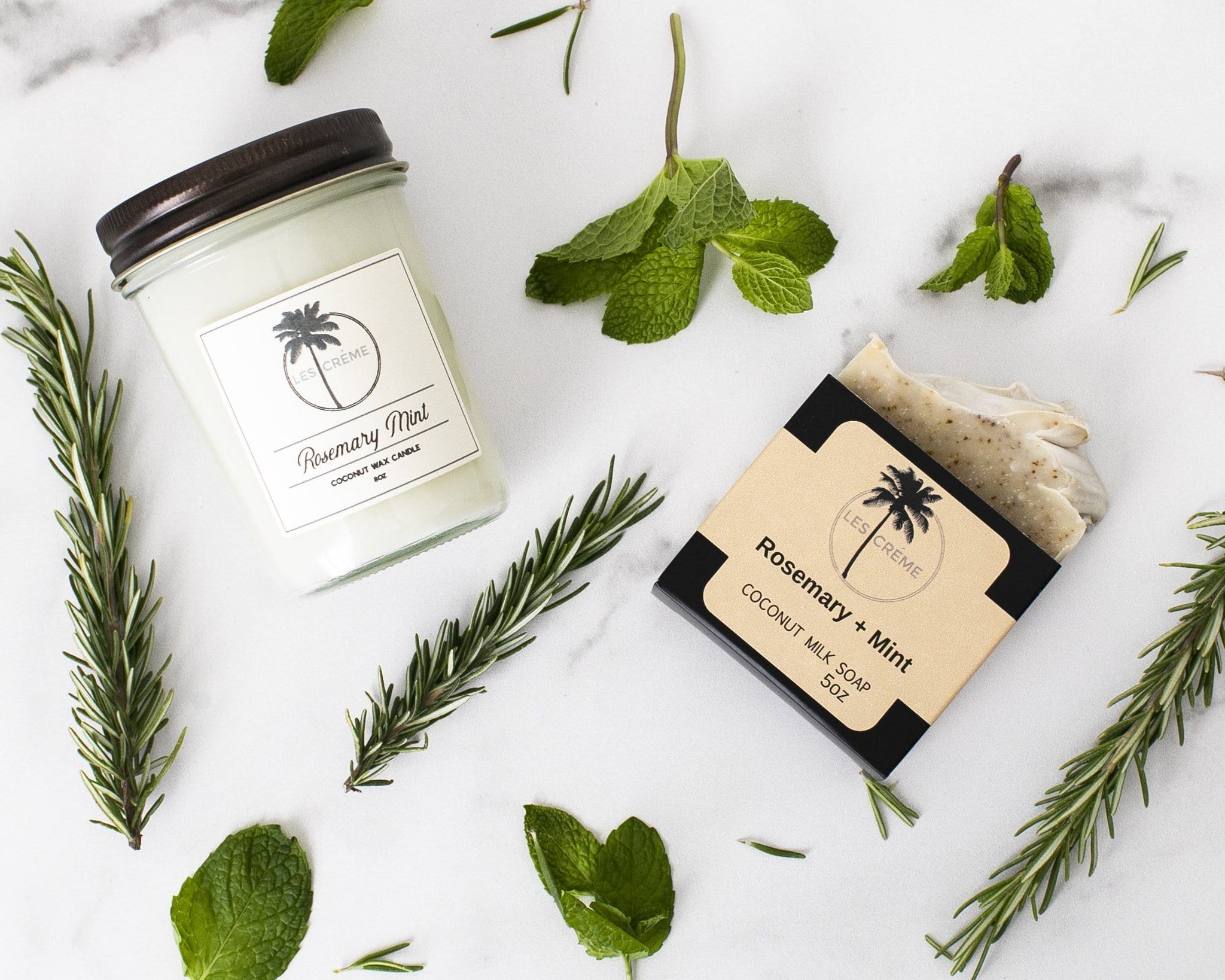 Rosemary Mint Scent Coconut Wax Candle